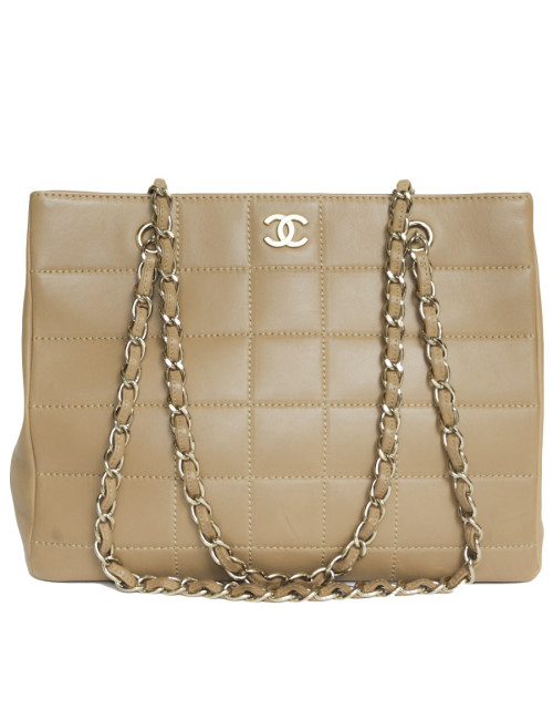 Sac CHANEL cuir d'agneau gold