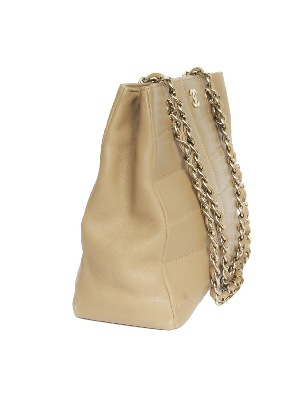Sac CHANEL cuir d'agneau gold