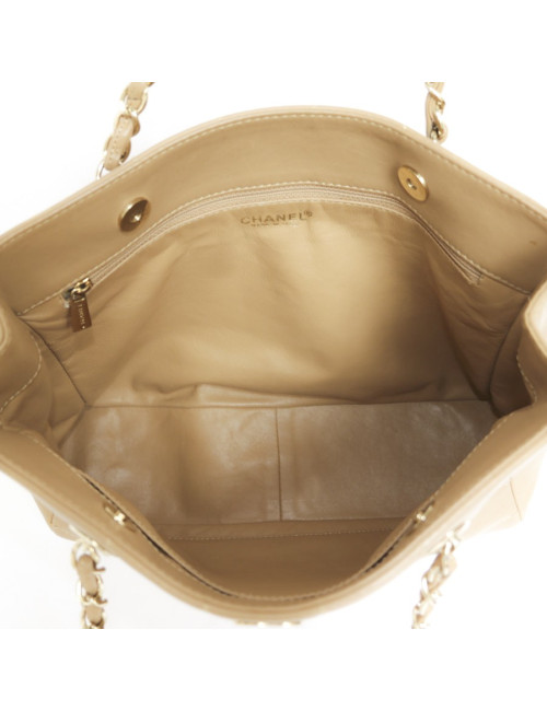 CHANEL lambskin gold bag