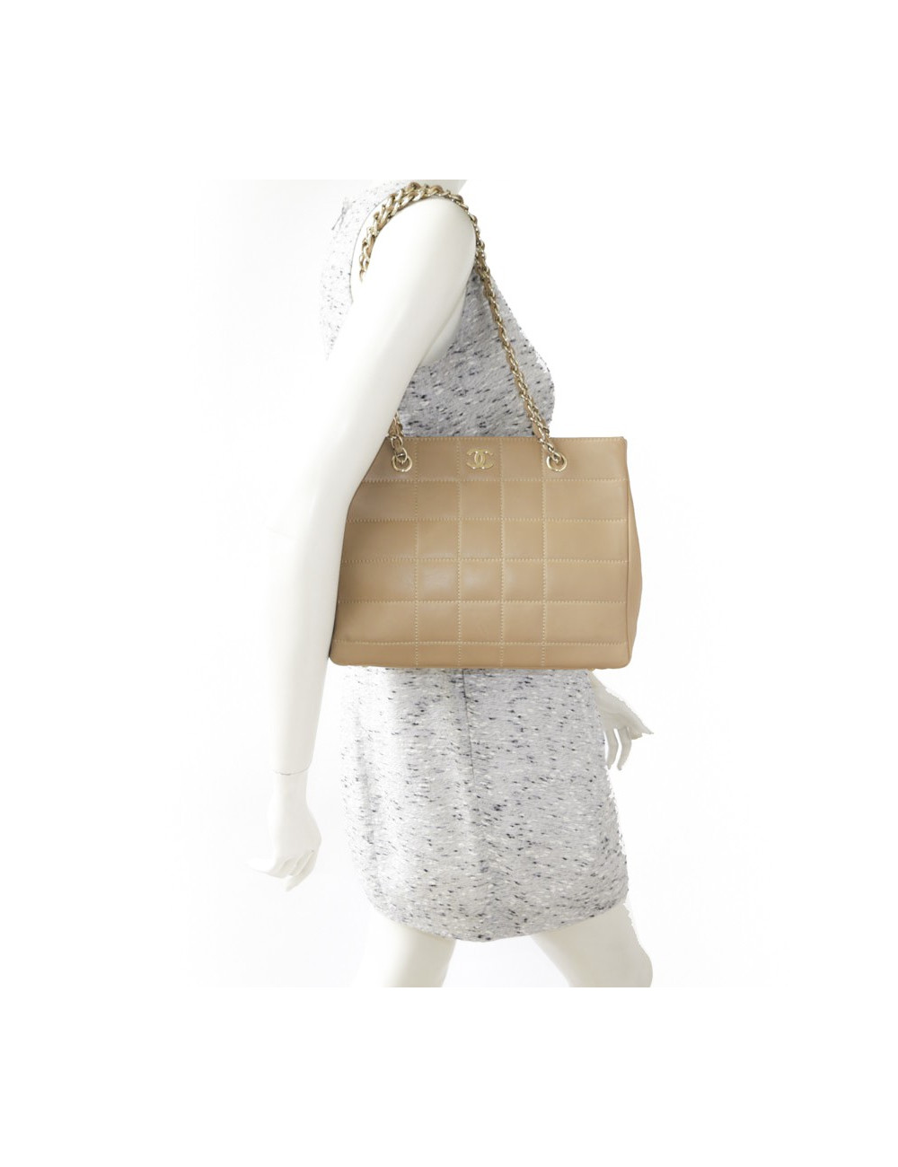 Sac CHANEL cuir d'agneau gold