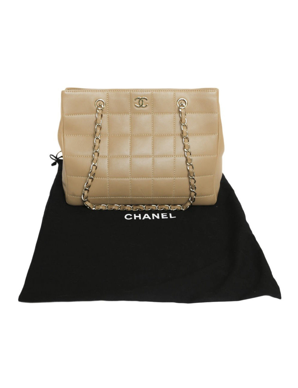 Sac CHANEL cuir d'agneau gold