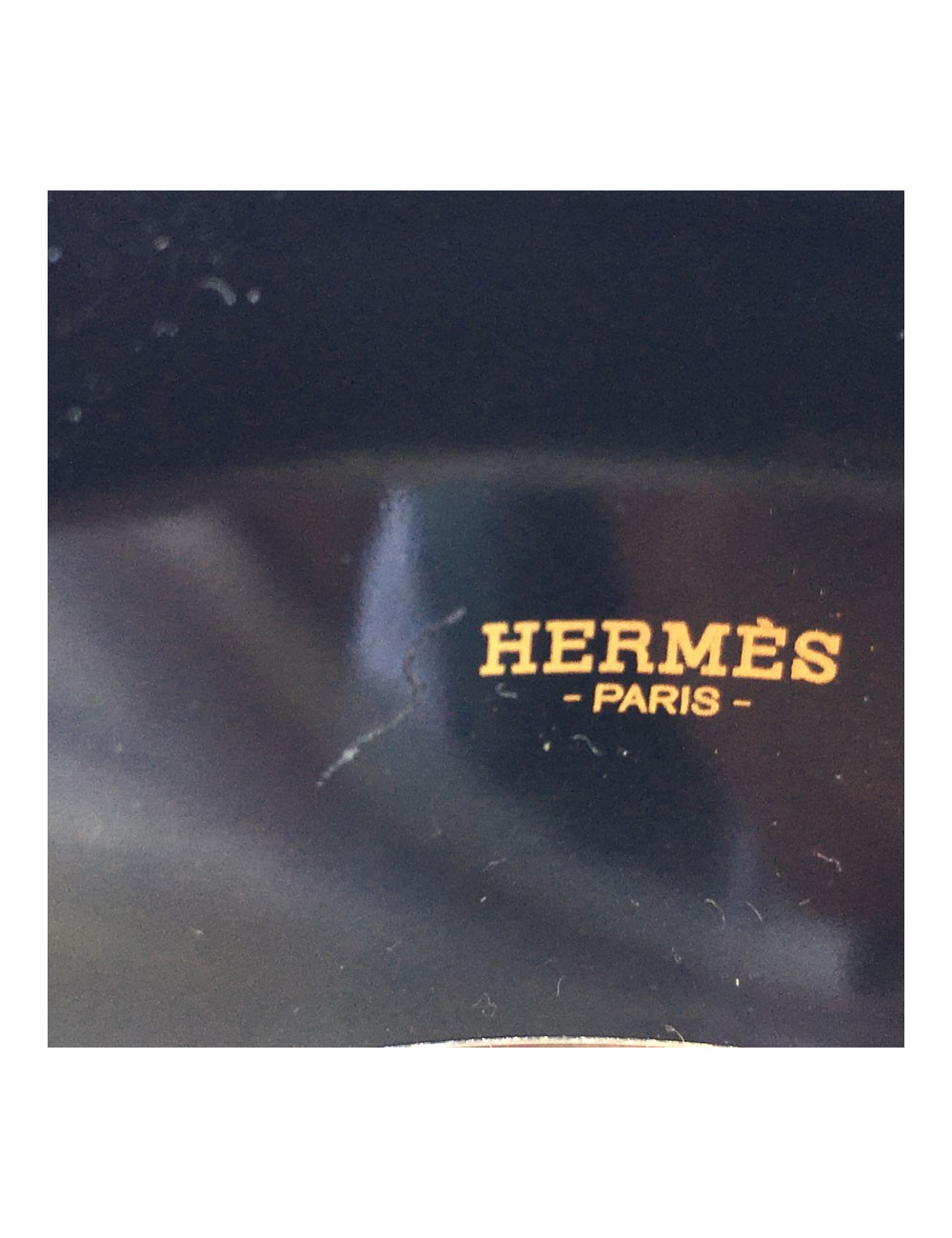 Bracelet HERMES en émail vert extra large
