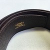 Belt HERMES "anchor" gold-plated and leather epsom Brown and Red