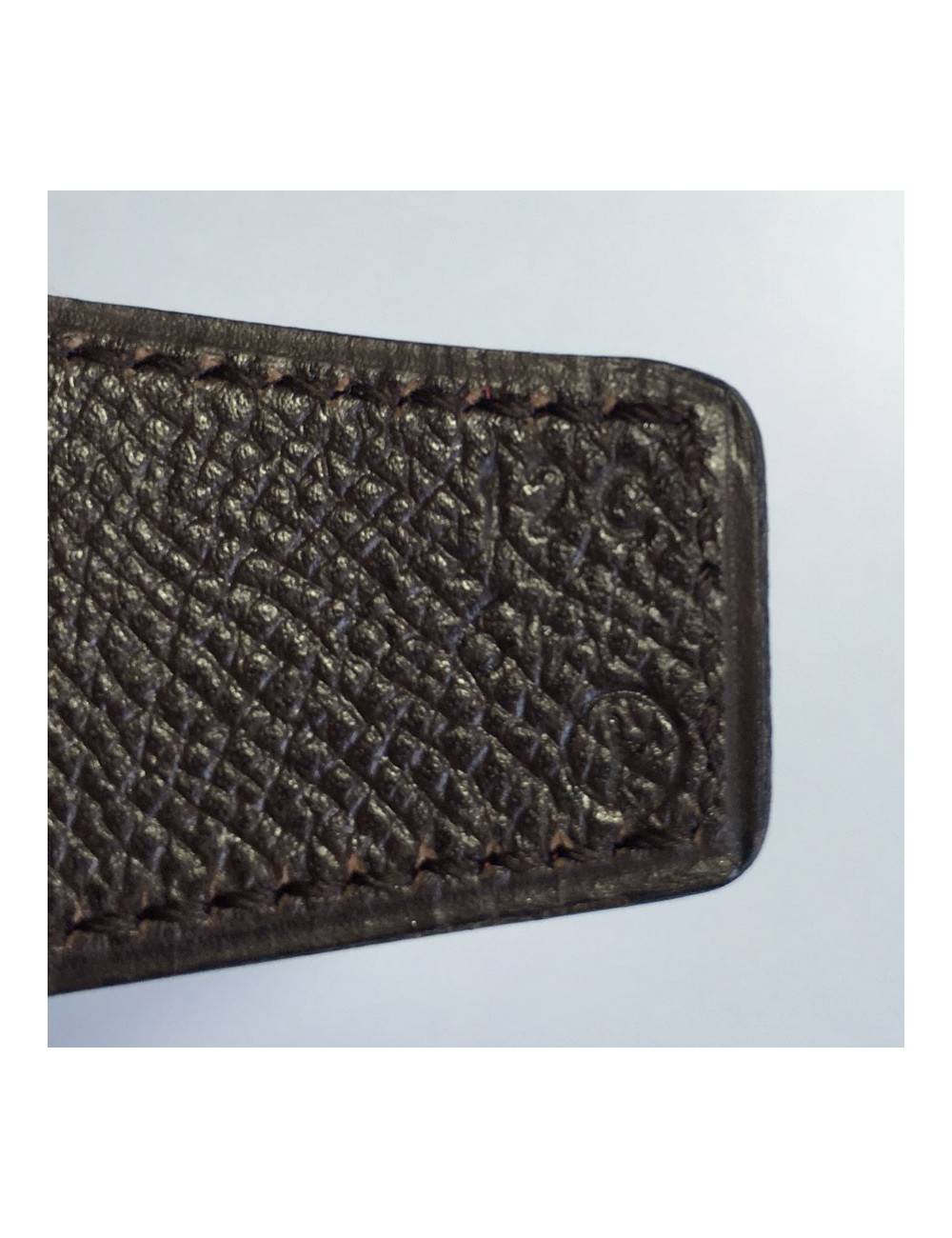 Belt HERMES "anchor" gold-plated and leather epsom Brown and Red