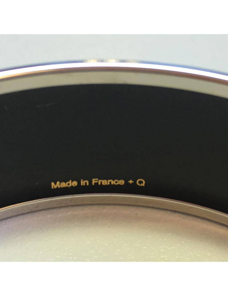 HERMES bracelet in black, yellow and grey enamel