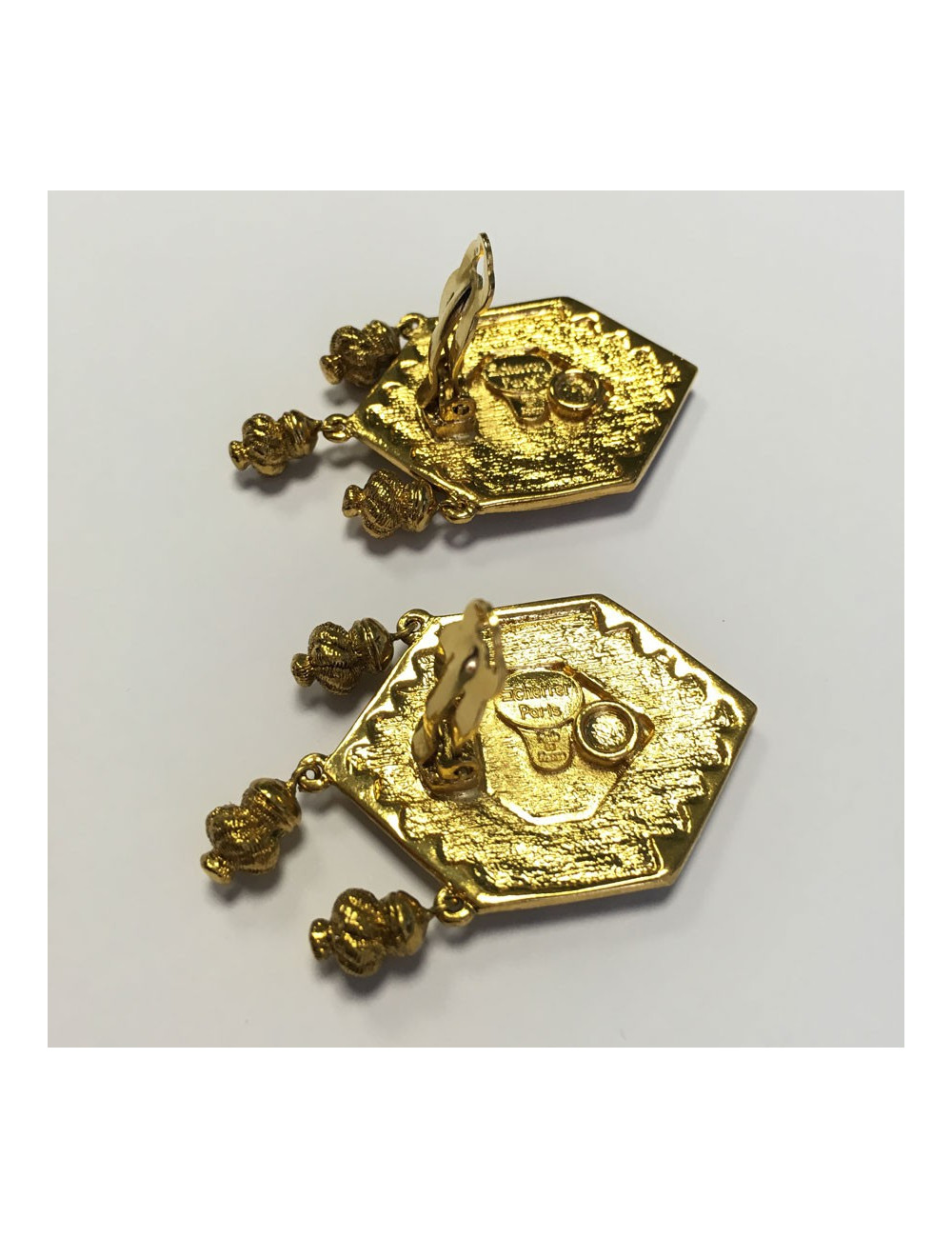 Clips d’oreilles JEAN-LOUIS SCHERRER dorés