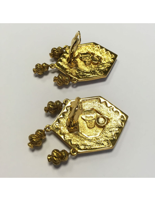 Clips d’oreilles JEAN-LOUIS SCHERRER dorés