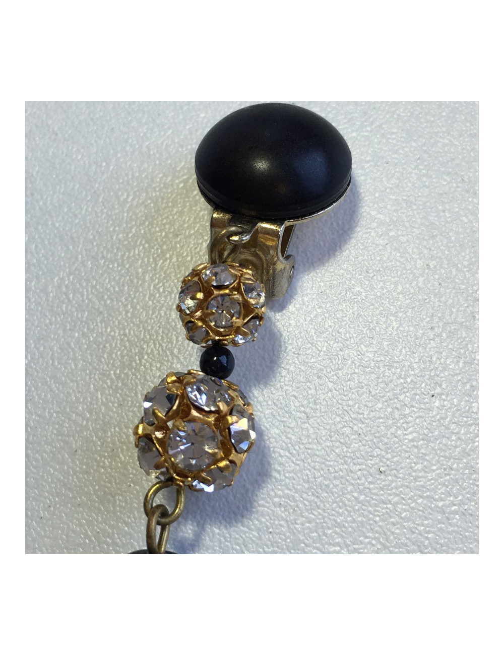 Clips of ears Jean-Louis SCHERRER black and gold earrings