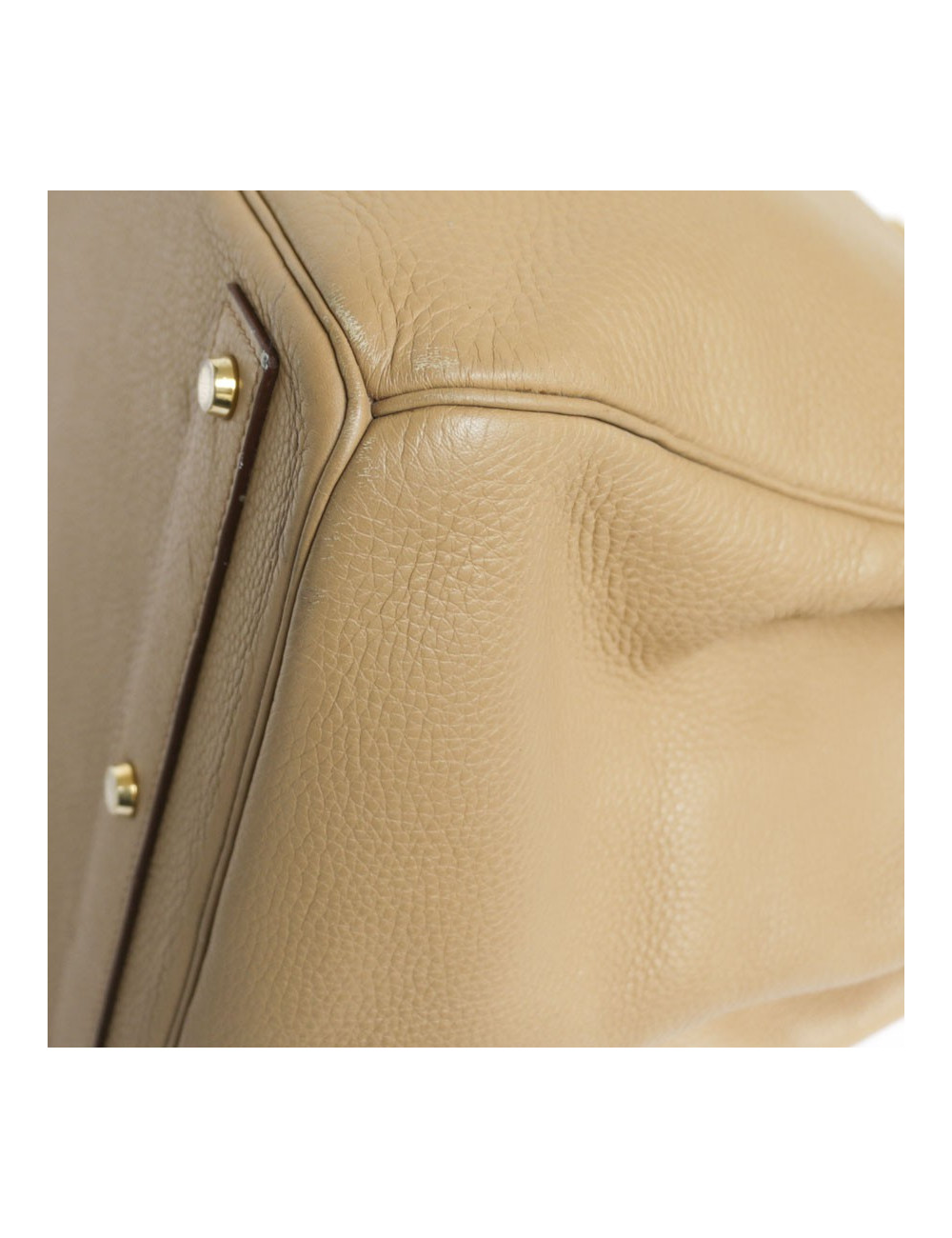 Top Backpack straps HERMES travel leather gold H