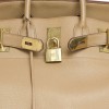 Top Backpack straps HERMES travel leather gold H