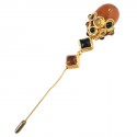 PIN LOEWE gold and glass vintage