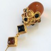 PIN LOEWE gold and glass vintage