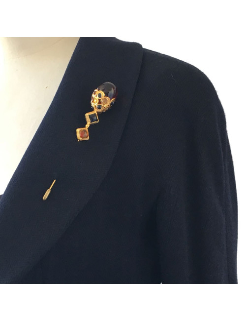 PIN LOEWE gold and glass vintage