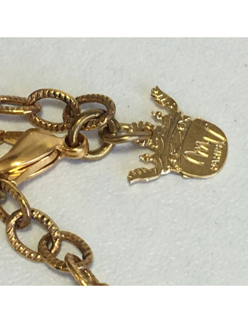 Pendentif MARGUERITE de VALOIS en métal or vieilli, pâte de verre et strass