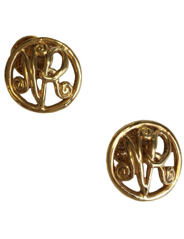 Boutons de manchette NINA RICCI en métal doré