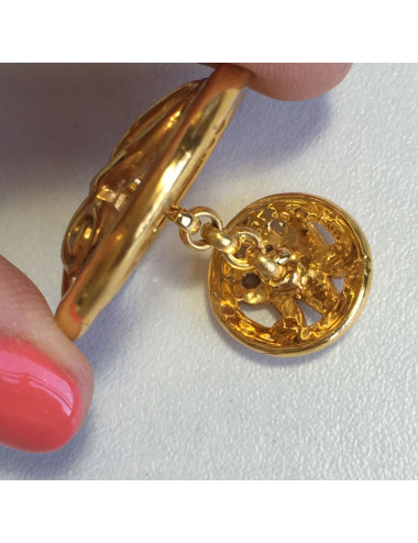 Boutons de manchette NINA RICCI en métal doré 2