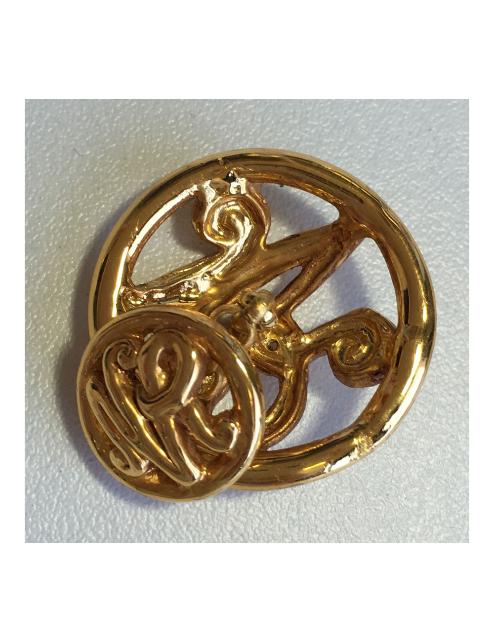 Boutons de manchette NINA RICCI en métal doré