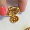 NINA RICCI cufflinks gold metal
