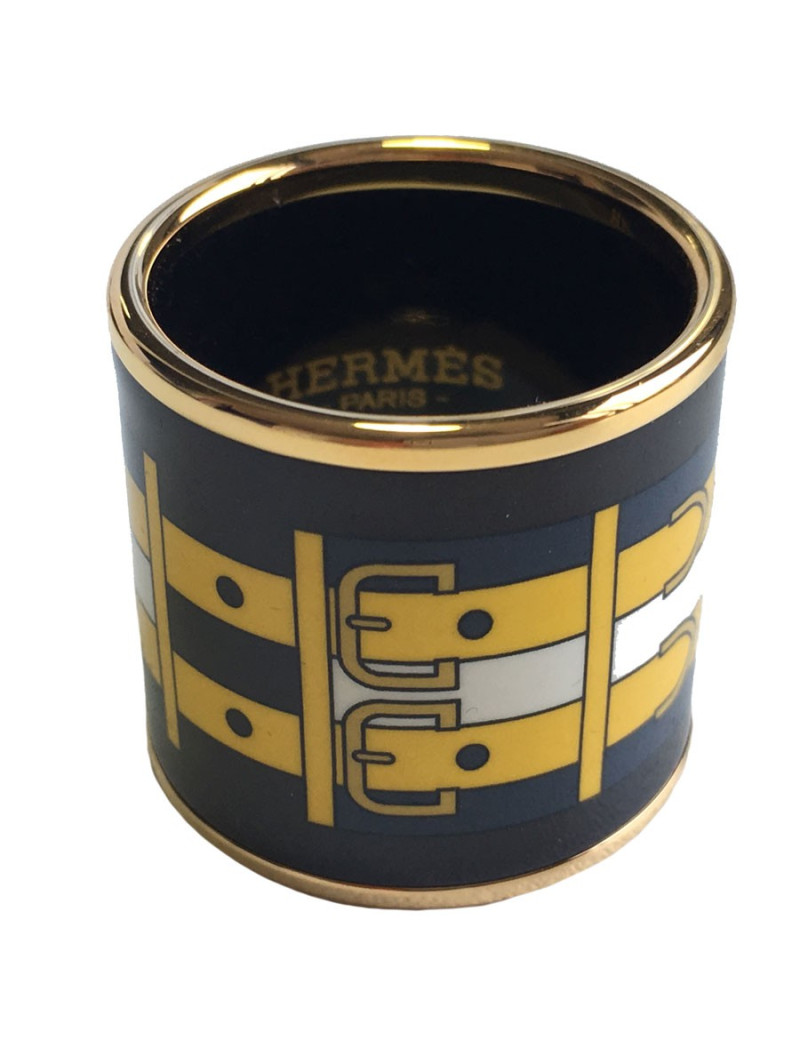 Anneau de carré HERMÈS en émail Rocabar 