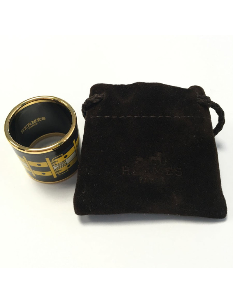 Anneau de carré HERMÈS en émail Rocabar 