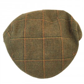 MOTSCH cap for HERMES "Edinburgh" collection in wool with khaki check pattern