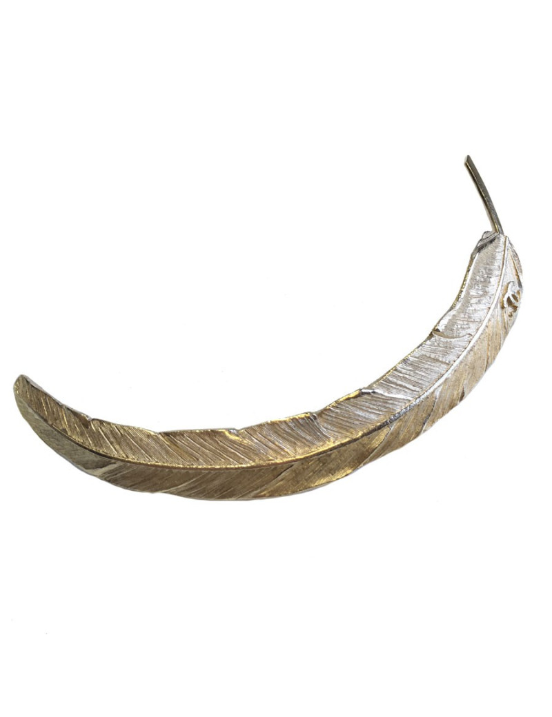 xxx Broche CHANEL plume dorée