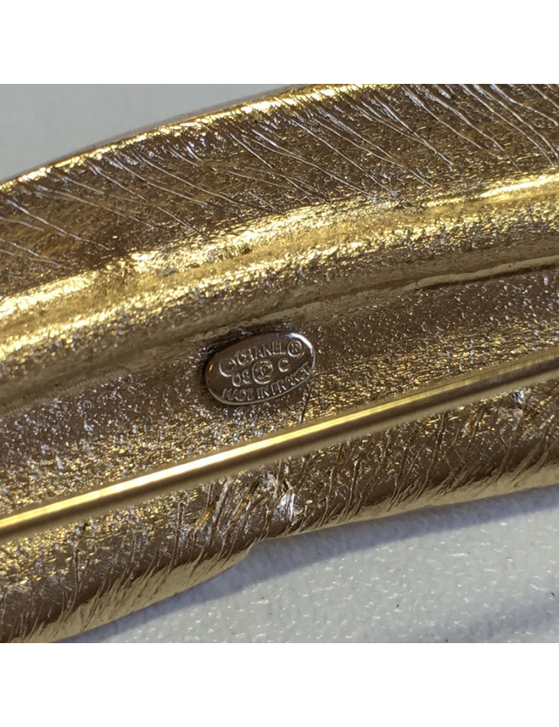 xxx Broche CHANEL plume dorée