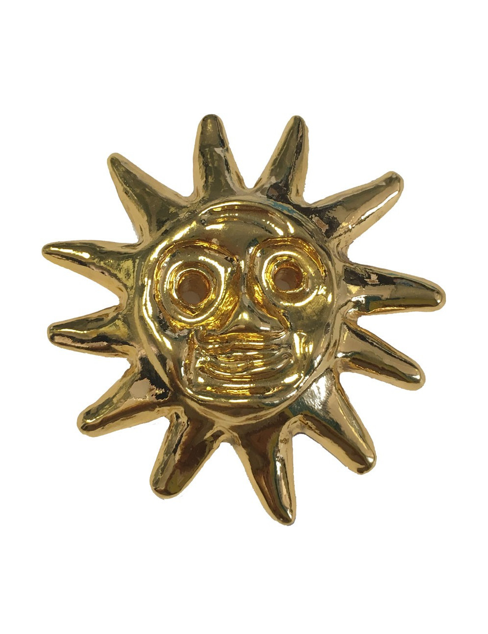 Broche CHRISTIAN LACROIX soleil en métal doré