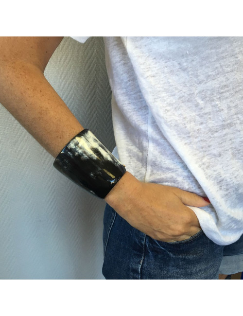 CELINE black Horn cufflinks