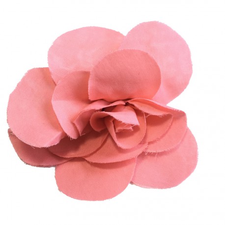 Broche CHANEL camélia en soie rose