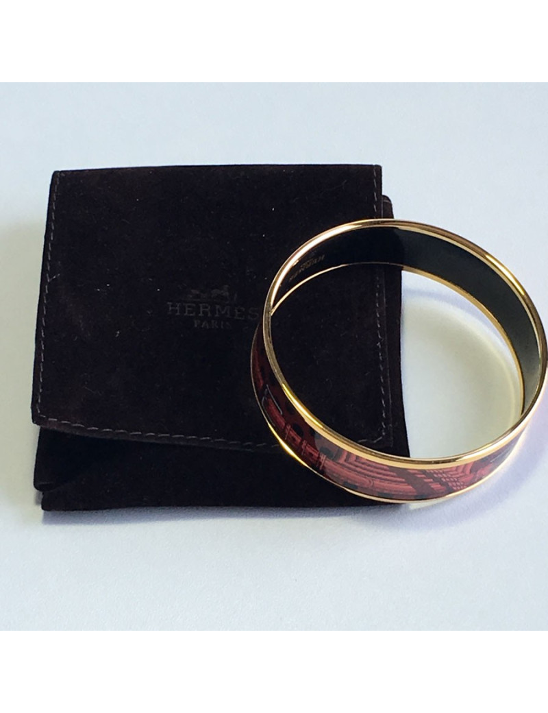 Bracelet HERMES en émail  PM