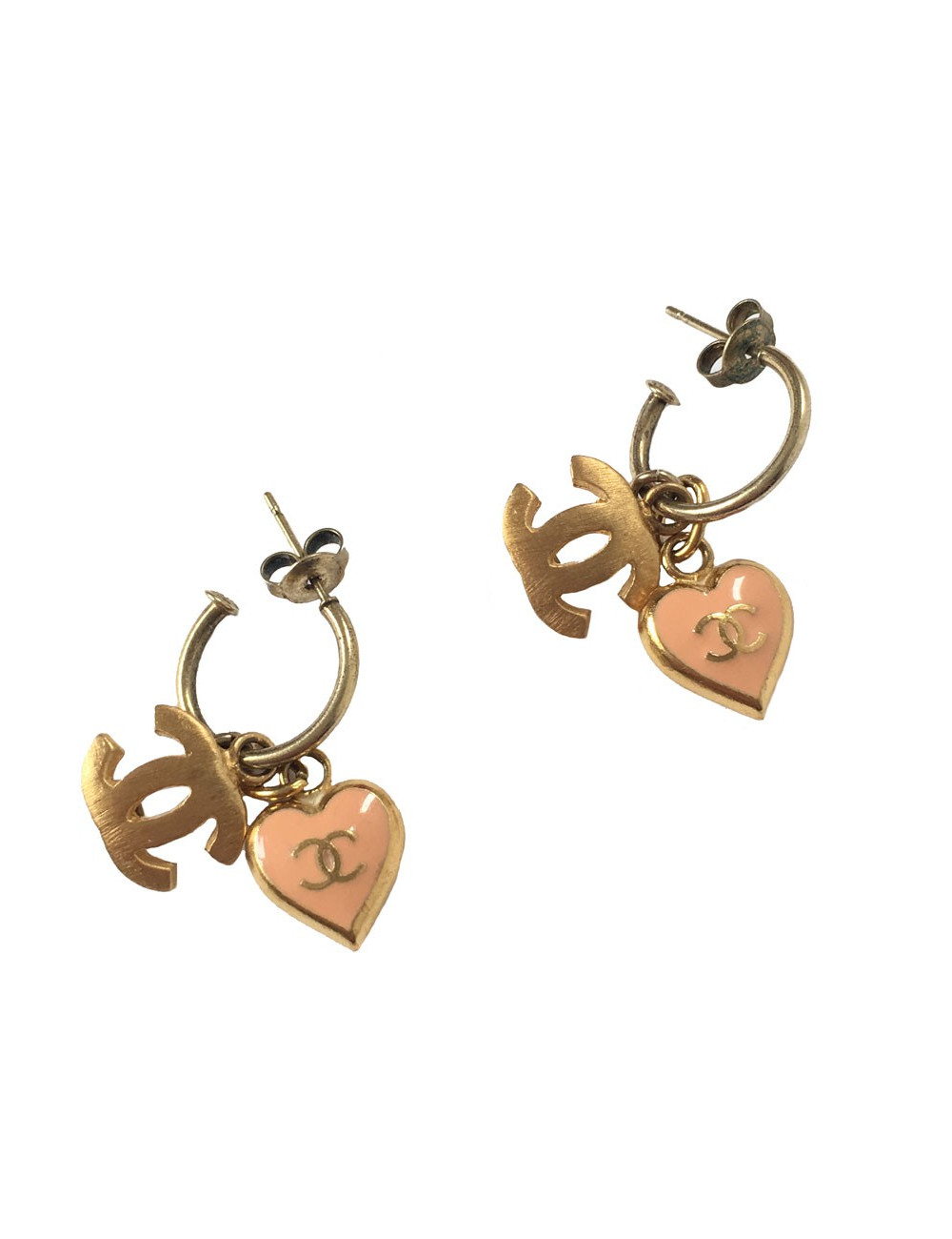 Boucles d'oreille clous CHANEL dorées