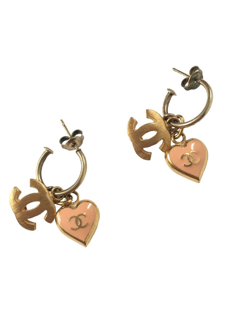 Boucles d'oreille clous CHANEL dorées