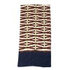 Ivory, Maroon and blue silk HERMES scarf
