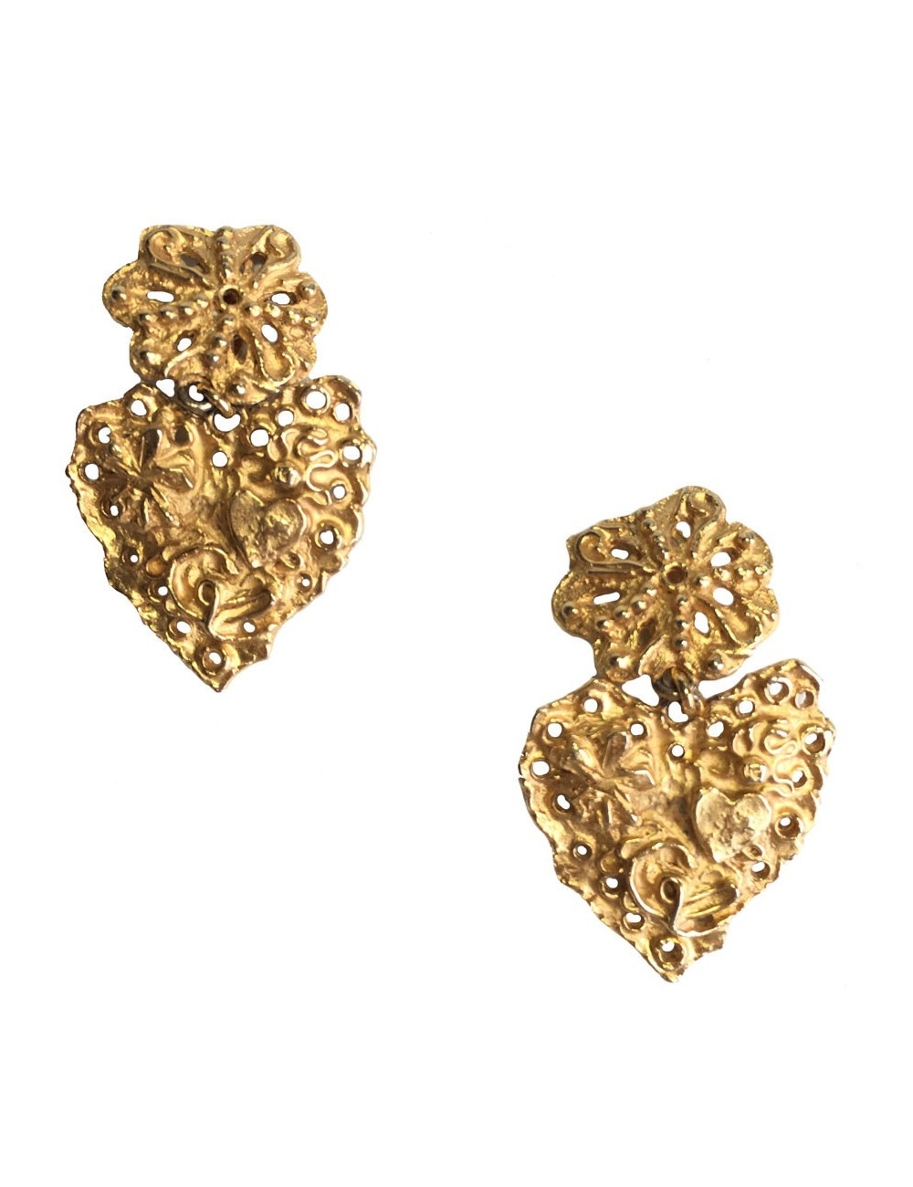 Clips CHRISTIAN LACROIX dorés vintage