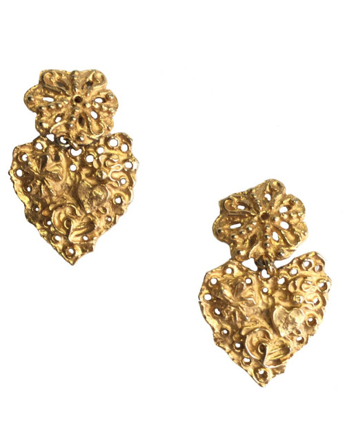 Clips CHRISTIAN LACROIX dorés vintage