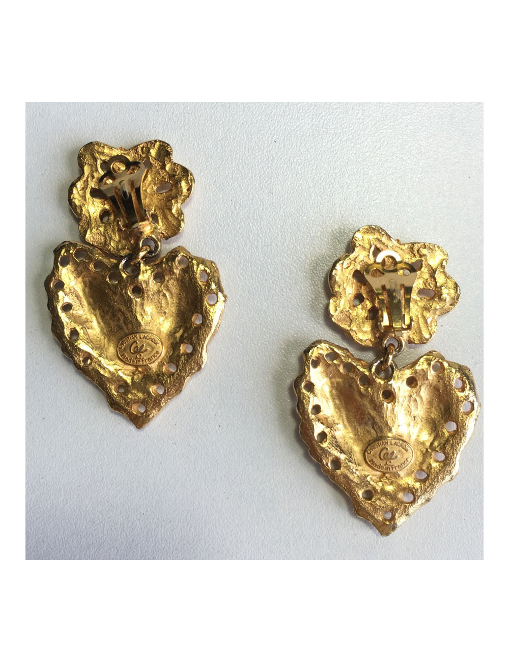 Golden vintage CHRISTIAN LACROIX clips