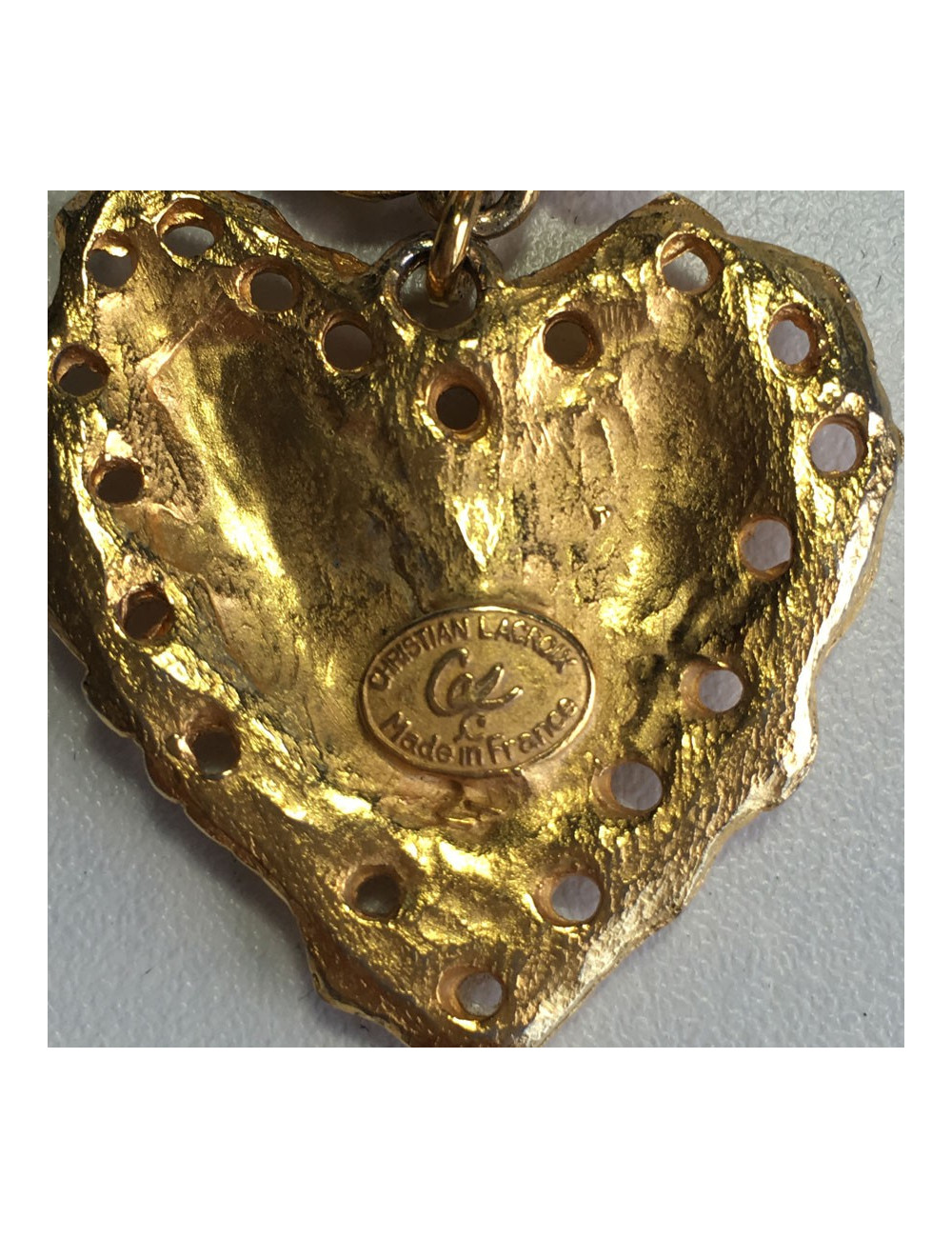 Golden vintage CHRISTIAN LACROIX clips