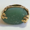 Bague YVES SAINT LAURENT vintage pierre vert jade T53