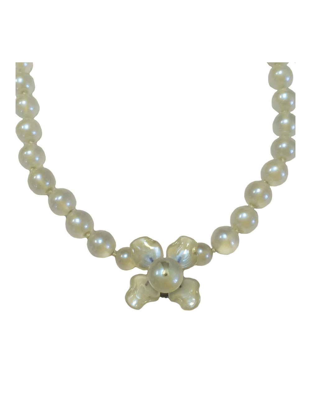 Collier CHANEL perles claires