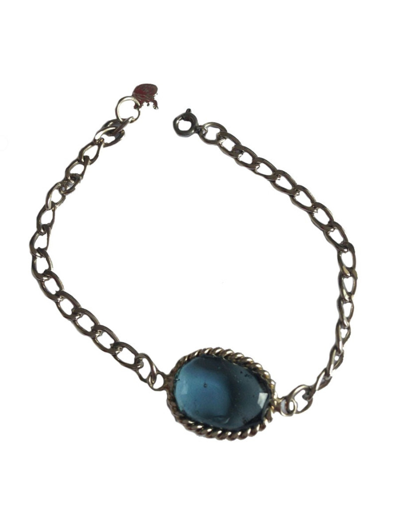 Bracelet cabochon gris transparent MARGUERITE DE VALOIS