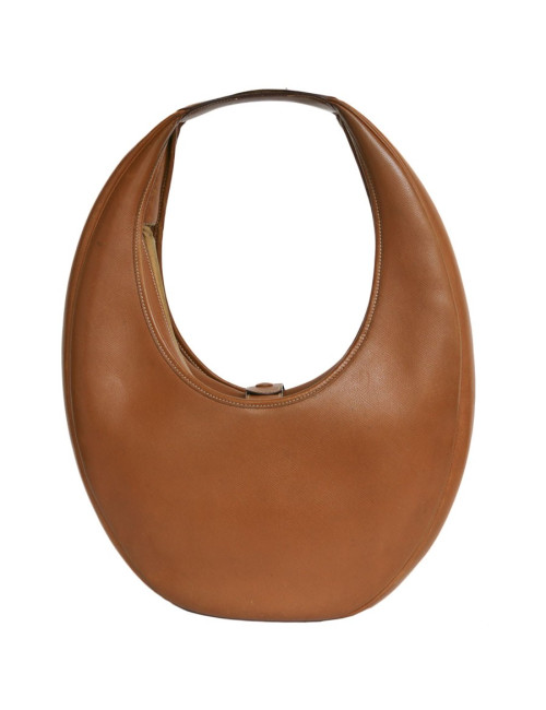 Sac  besace HERMES  ?????cuir courchevel gold Vintage