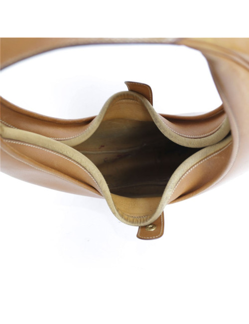 Sac  besace HERMES  ?????cuir courchevel gold Vintage