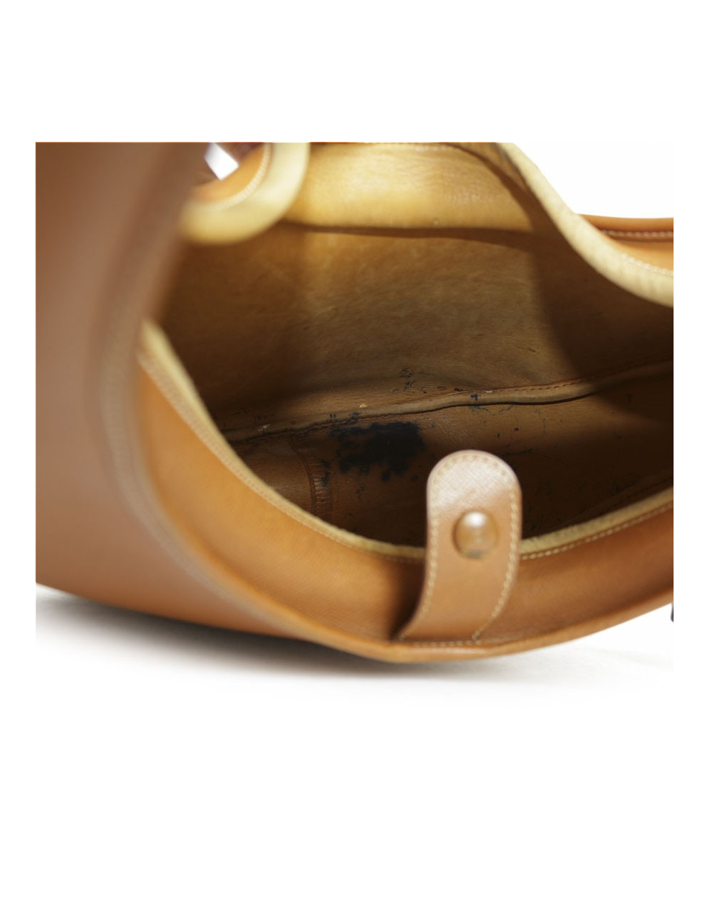 Vintage HERMES model 'Goa' bag in gold courchevel leather