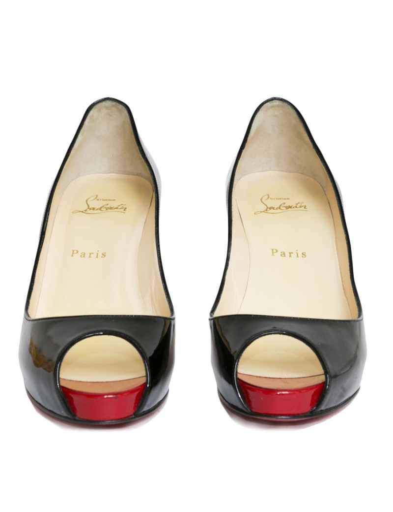Escarpins CHRISTIAN LOUBOUTIN T38 cuir verni noir