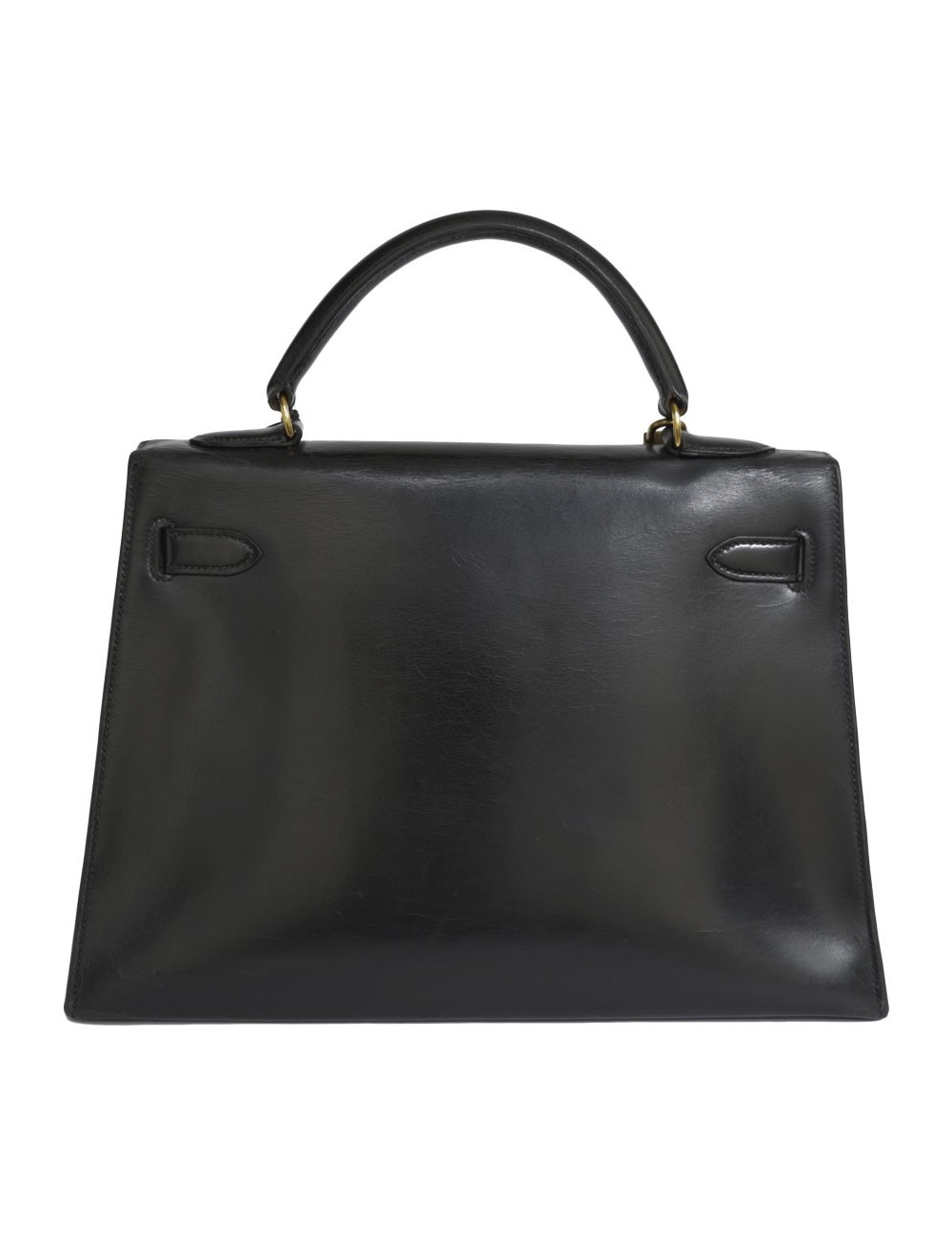 32 leather black bites box SADDLER HERMÈS Kelly bag