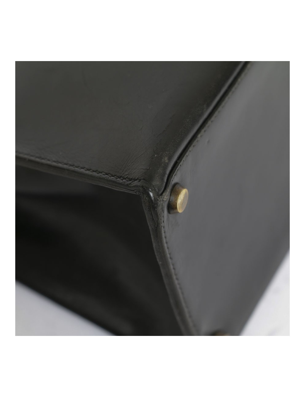 32 leather black bites box SADDLER HERMÈS Kelly bag