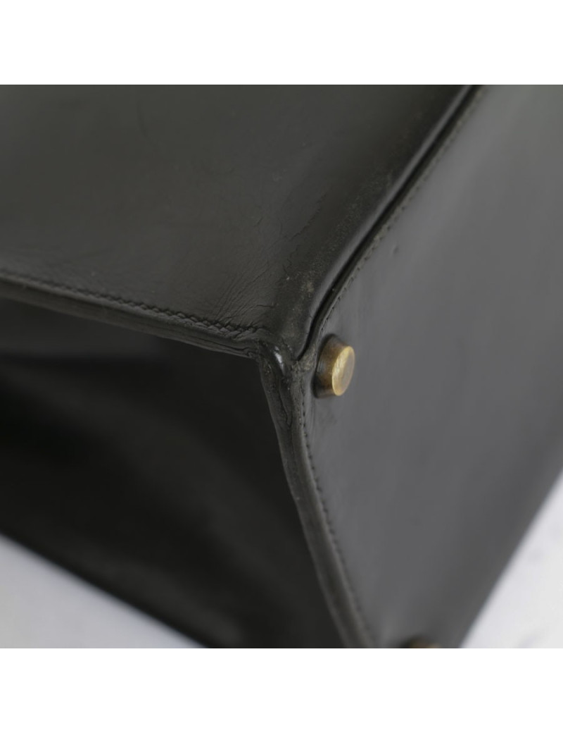32 leather black bites box SADDLER HERMÈS Kelly bag