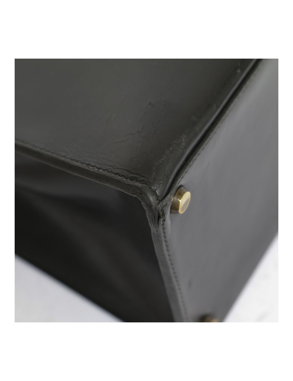 32 leather black bites box SADDLER HERMÈS Kelly bag