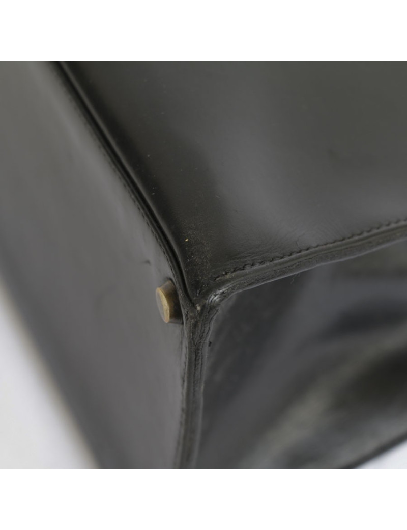 32 leather black bites box SADDLER HERMÈS Kelly bag
